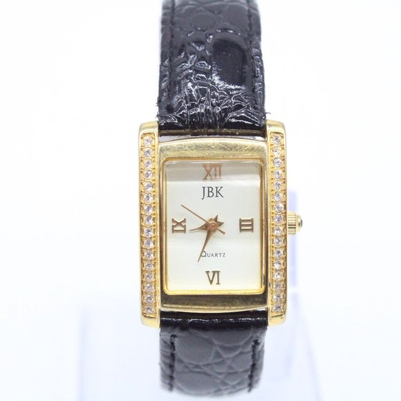 JBK Jacqueline Kennedy Watch Womens Gold Tone Stainless Steel Rhinestones Rare - Picture 1 of 9
